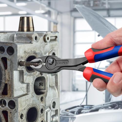 Knipex TwinGrip Front & Side Gripping Pliers with Comfort Handles Grey Atramentized 200mm 82 02 200